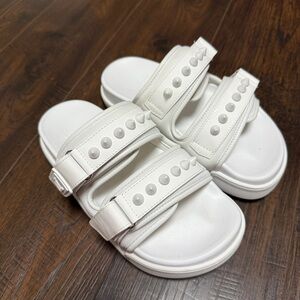 CHRISTIAN LOUBOUTIN RED BOTTOM daddy’s pool Donna flat Sandals slides sp…